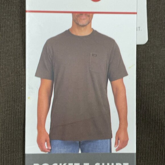 Wrangler Mens Brown Pocket T-Shirt Relaxed Fit XXL Cotton Blend a1152 - Picture 2 of 9